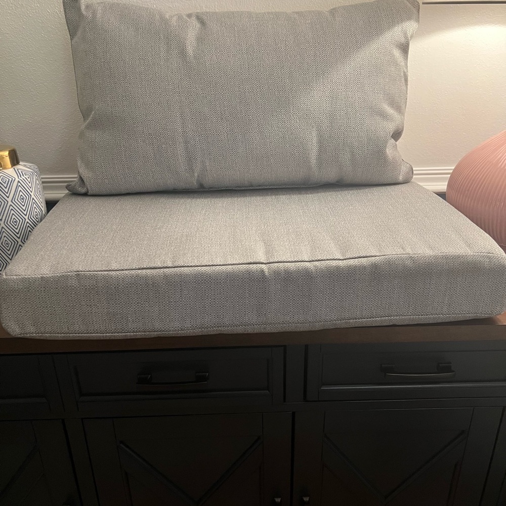 Ballard Designs 30” Back and Seat Cushions for Breton Banquette - Moka Stone
